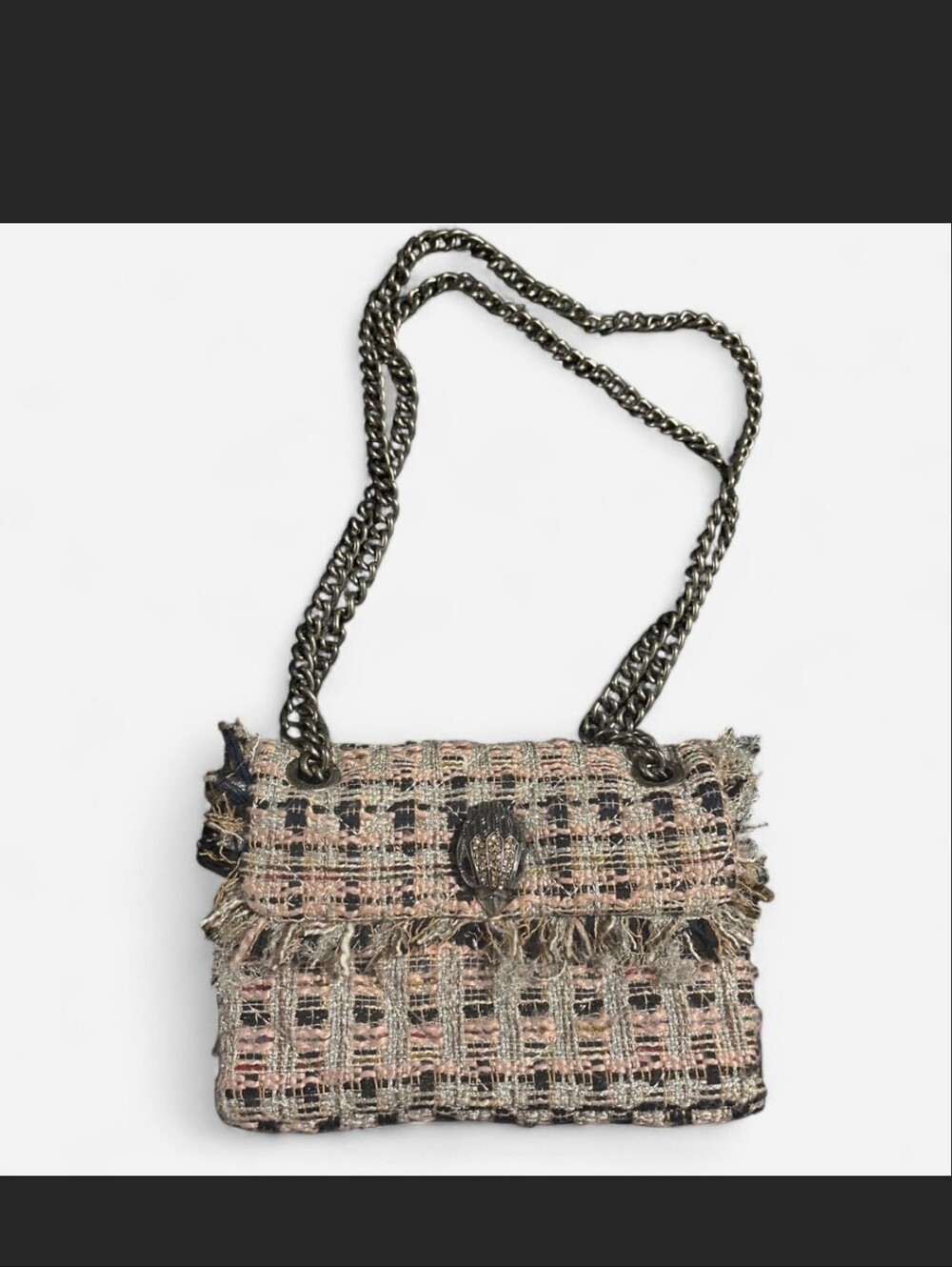 Kurt Geiger Tweed Metallic Crossbody Bag